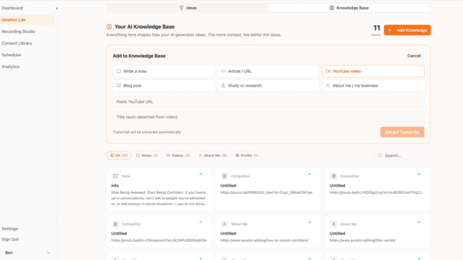 Knowledge Base That Powers Your Ideas — CreateSocial