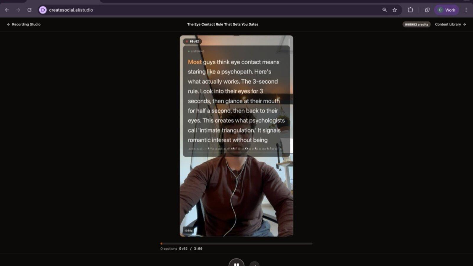 Recording Studio with Voice Teleprompter — CreateSocial